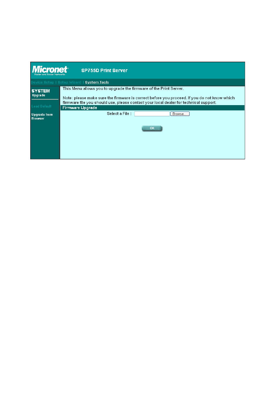 2 upgrade firmware from browser | MicroNet Technology SP755D User Manual | Page 87 / 99