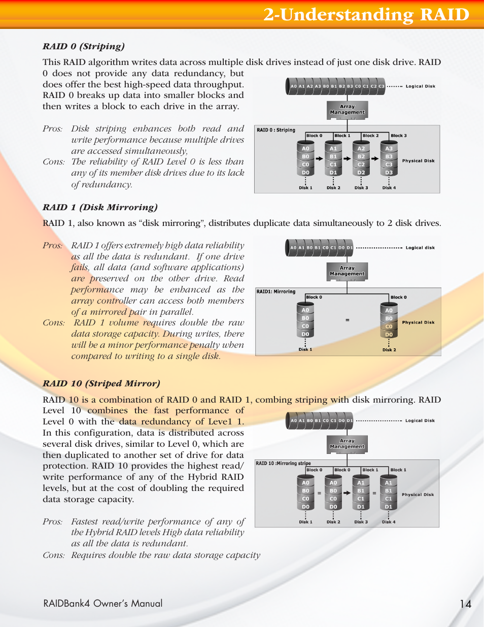 Understanding raid | MicroNet Technology Network Device RAIDBank4 User Manual | Page 14 / 66