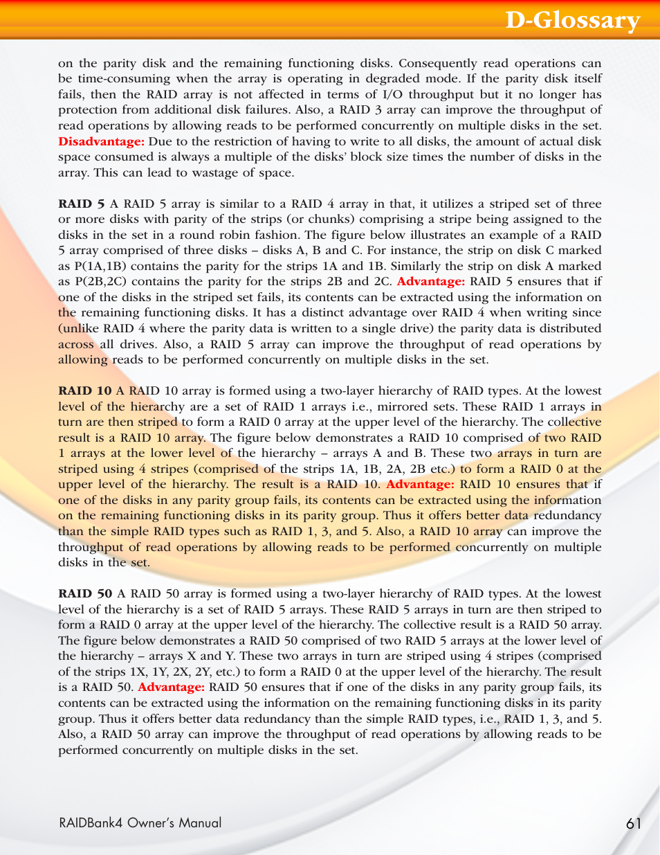 D-glossary | MicroNet Technology Network Device RAIDBank4 User Manual | Page 61 / 66