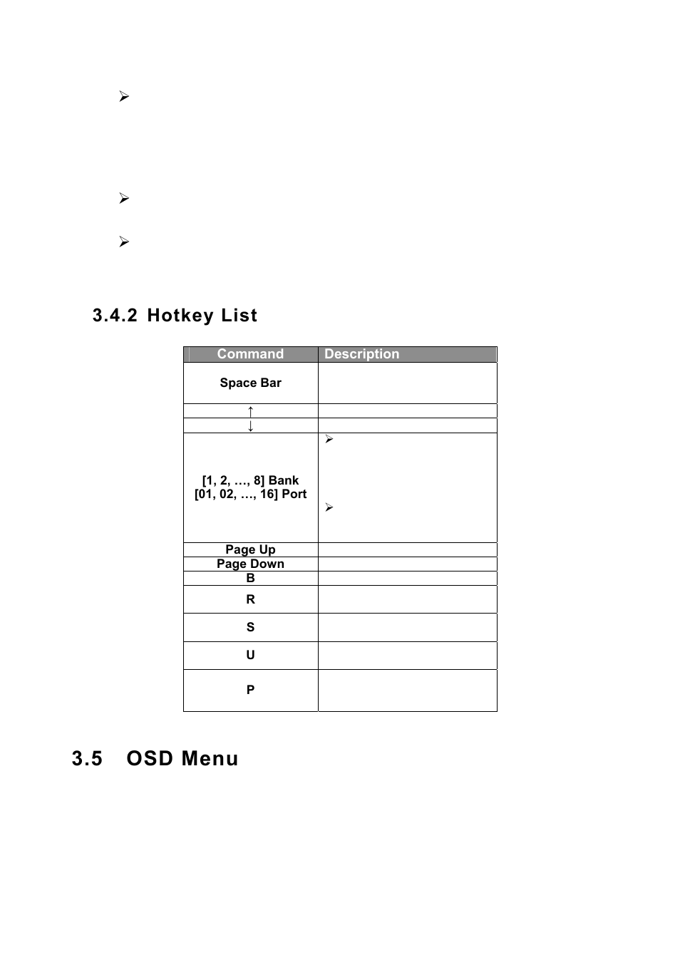 2 hotkey list, 5 osd menu, Osd menu | MicroNet Technology SP218D User Manual | Page 15 / 24