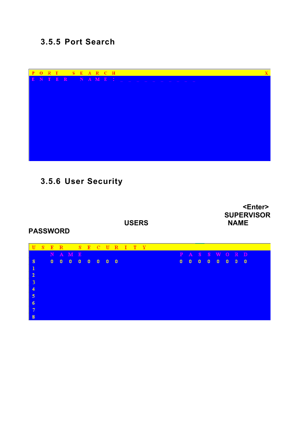 5 port search, 6 user security | MicroNet Technology SP218D User Manual | Page 20 / 24