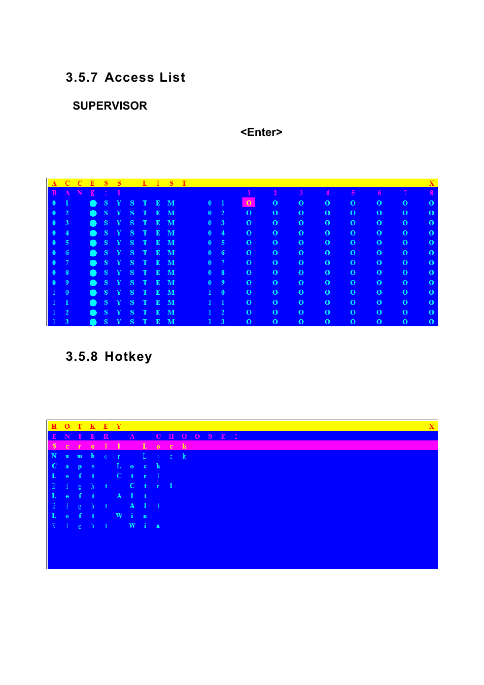 7 access list, 8 hotkey | MicroNet Technology SP218D User Manual | Page 21 / 24