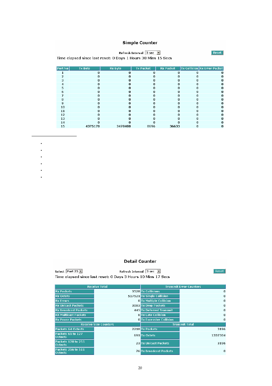 Detailed counter | MicroNet Technology SP1659P User Manual | Page 21 / 123