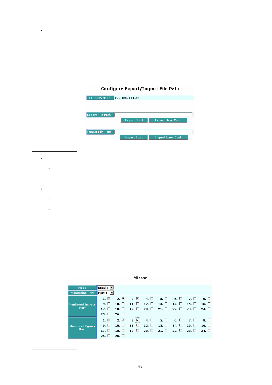 Config file, 17 security, Mirror | Ecurity | MicroNet Technology SP1659P User Manual | Page 54 / 123