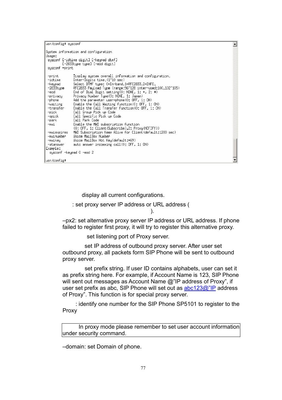 13 [sip] command | MicroNet Technology SP5101 User Manual | Page 78 / 86