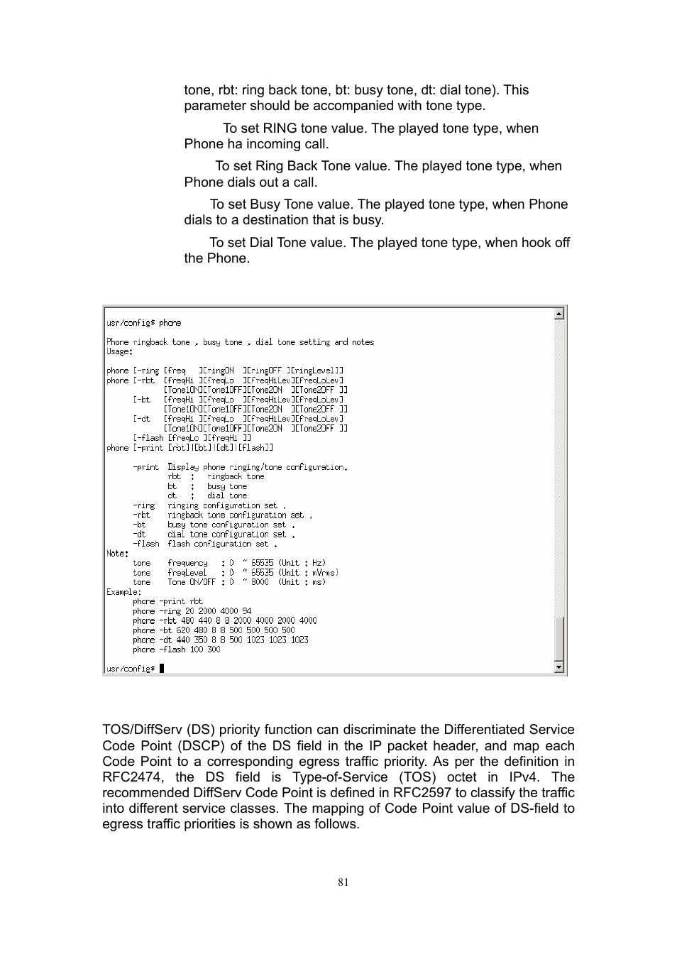 18 [tos] command | MicroNet Technology SP5101 User Manual | Page 82 / 86