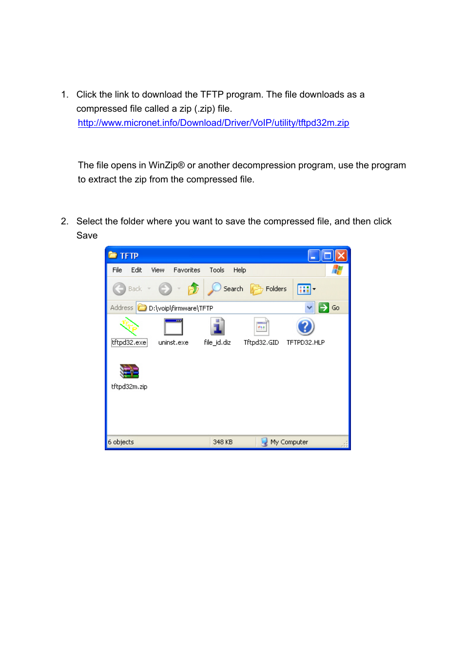 Tftp server setup, Tftp, Erver | Etup | MicroNet Technology SP5001A/S User Manual | Page 32 / 87