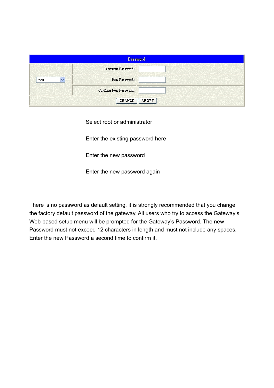 Password configuration, Assword, Onfiguration | MicroNet Technology SP5001A/S User Manual | Page 59 / 87