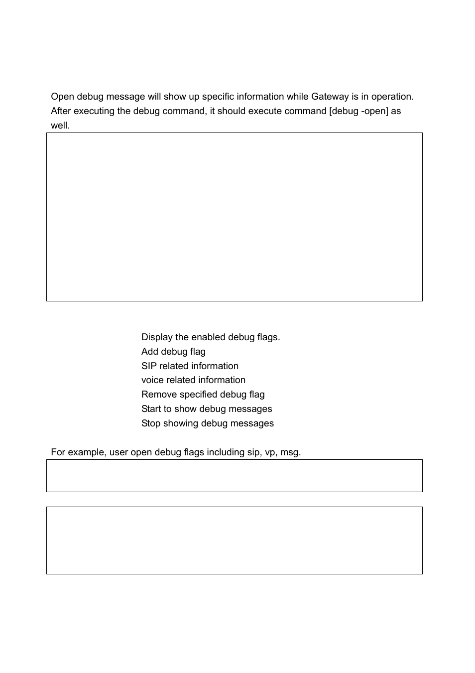 Debug, [debug | MicroNet Technology SP5001A/S User Manual | Page 64 / 87