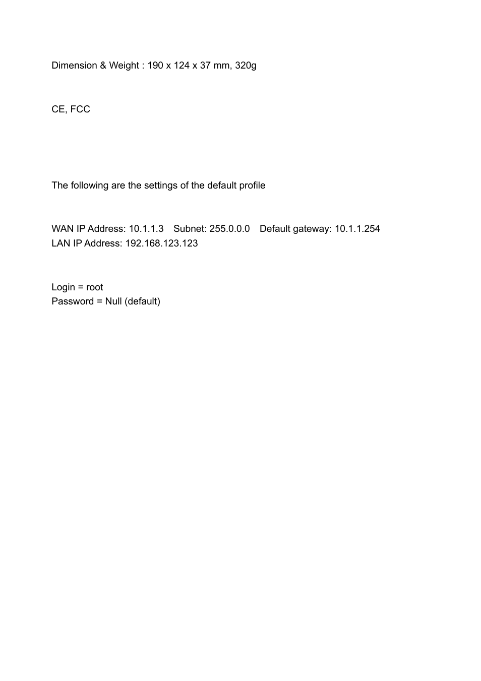 Default settings, Efault, Ettings | MicroNet Technology SP5001A/S User Manual | Page 7 / 87