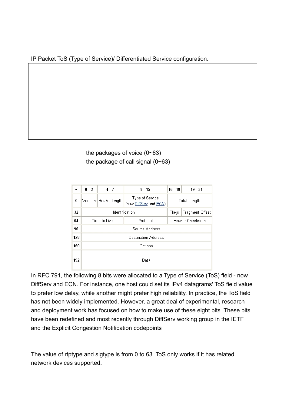 [tos, Ipv4 head format | MicroNet Technology SP5001A/S User Manual | Page 81 / 87