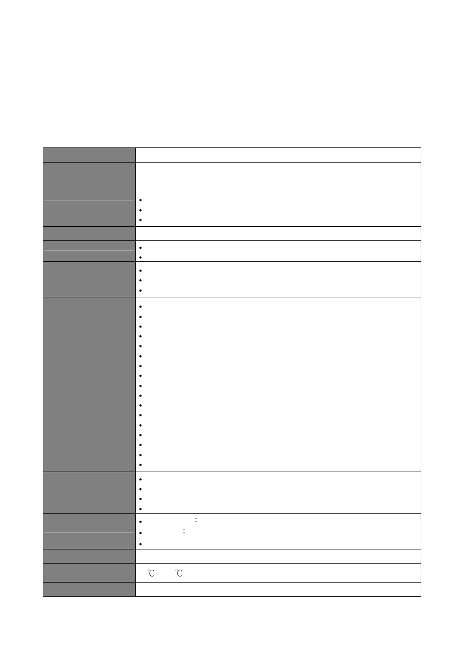 Chapter 7 appendix, 1 appendix a: specifications, Humidity 10% ~ 90% non-condensing | MicroNet Technology SP3508A User Manual | Page 41 / 52