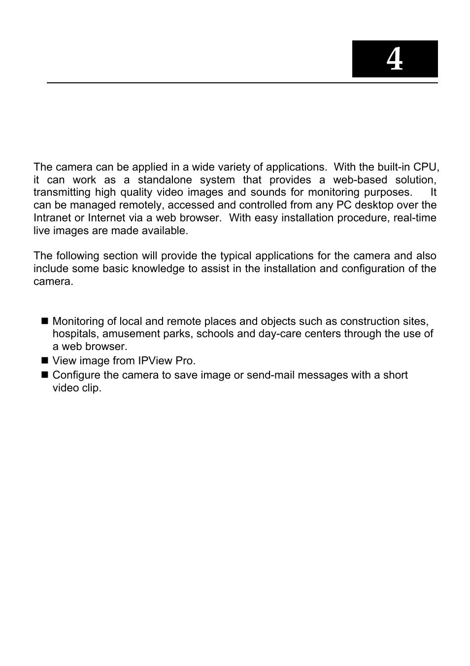 Pplication, Amera | MicroNet Technology SP5530 User Manual | Page 12 / 67