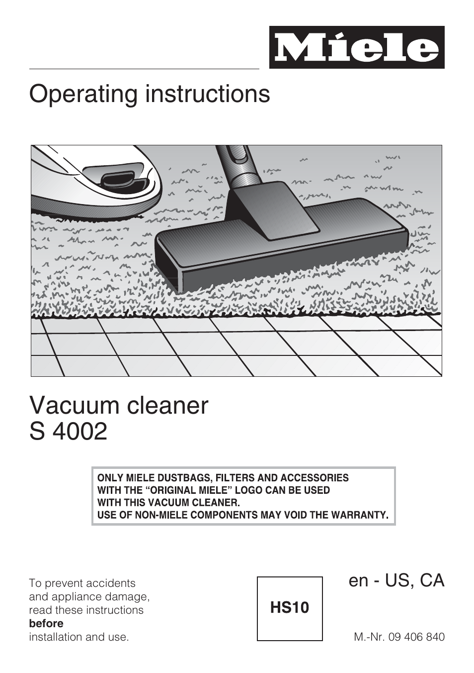 Miele S 4002 User Manual | 40 pages