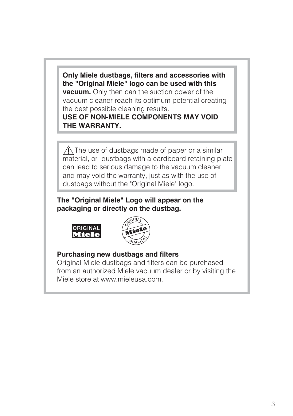 Miele S 4002 User Manual | Page 3 / 40