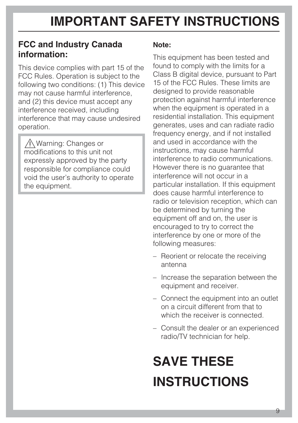 Miele S 4002 User Manual | Page 9 / 40
