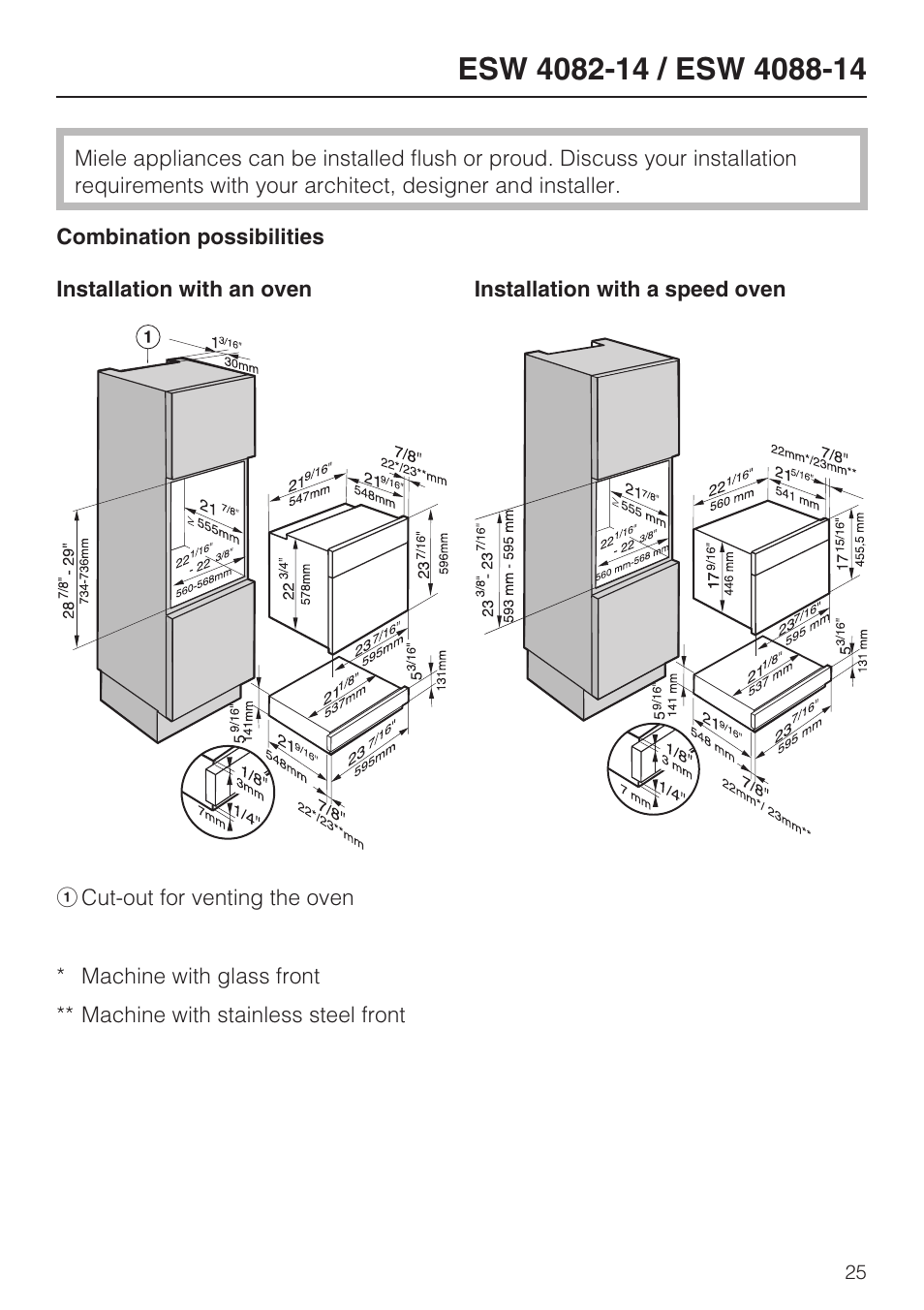 Esw 4082-14 / esw 4088-14 25 | Miele ESW 4088-14 User Manual | Page 25 / 40