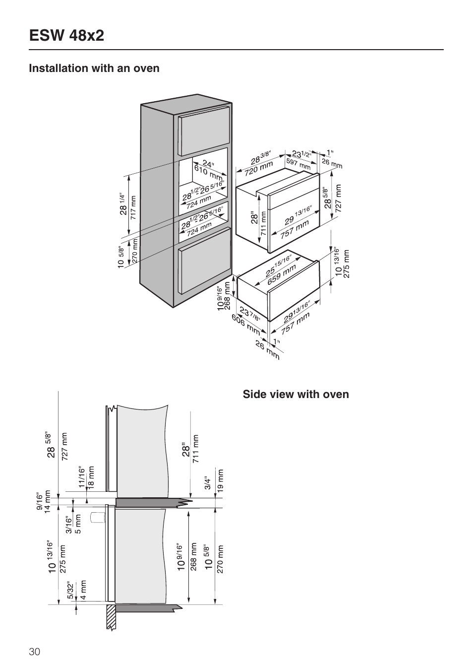Esw 48x2 | Miele ESW 4088-14 User Manual | Page 30 / 40