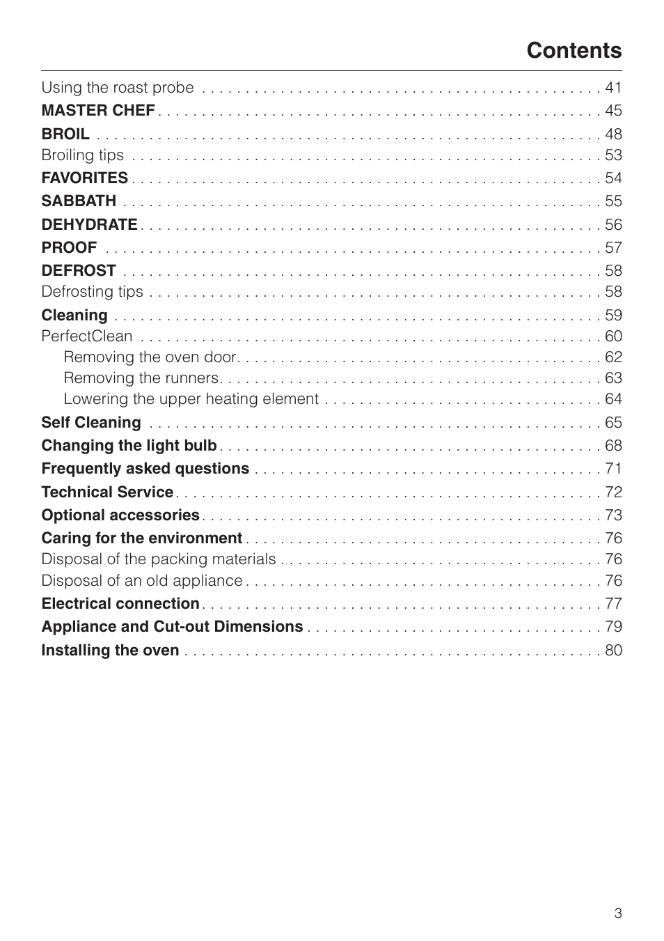 Miele H398BP2 User Manual | Page 3 / 84