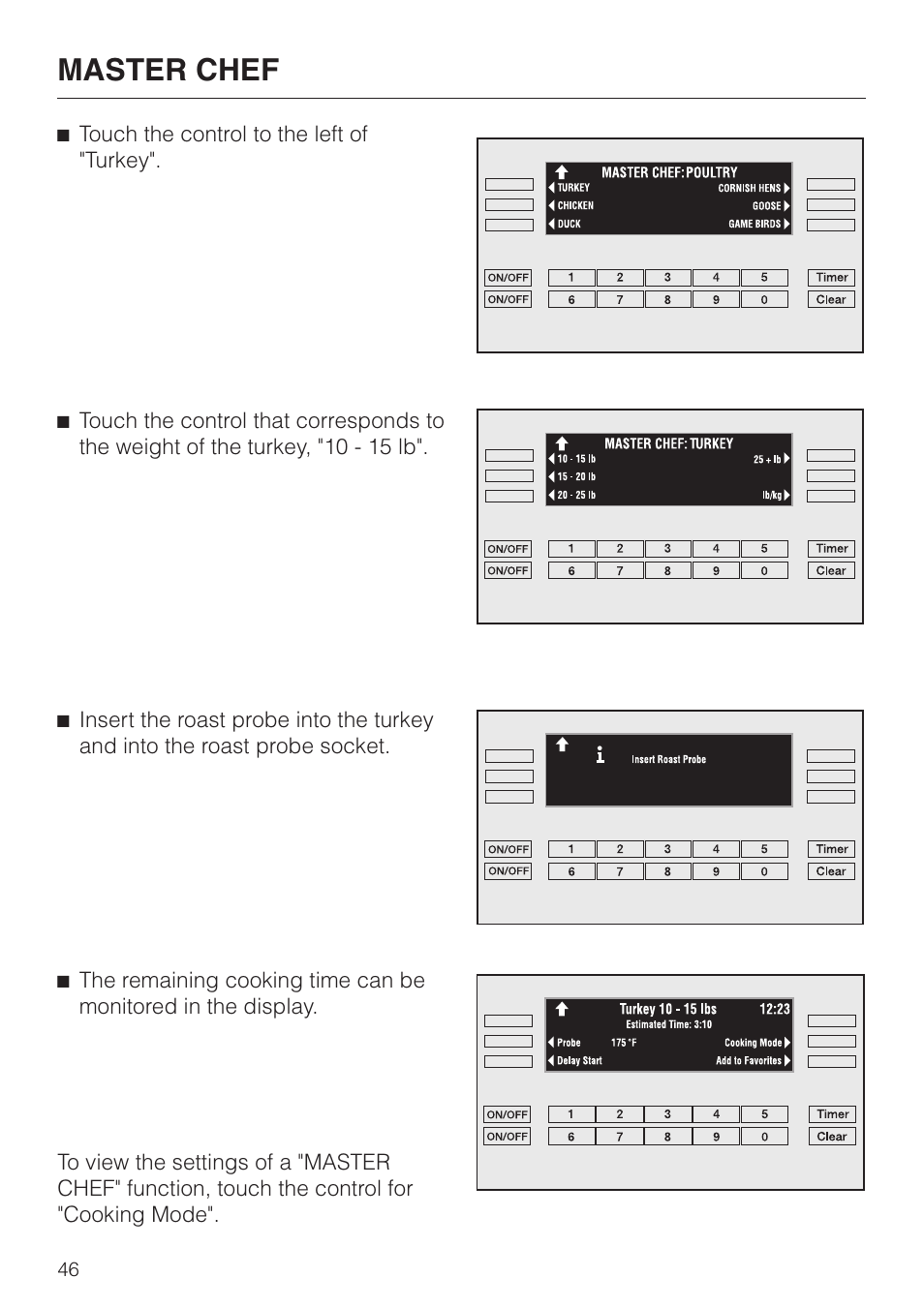 Master chef | Miele H398BP2 User Manual | Page 46 / 84
