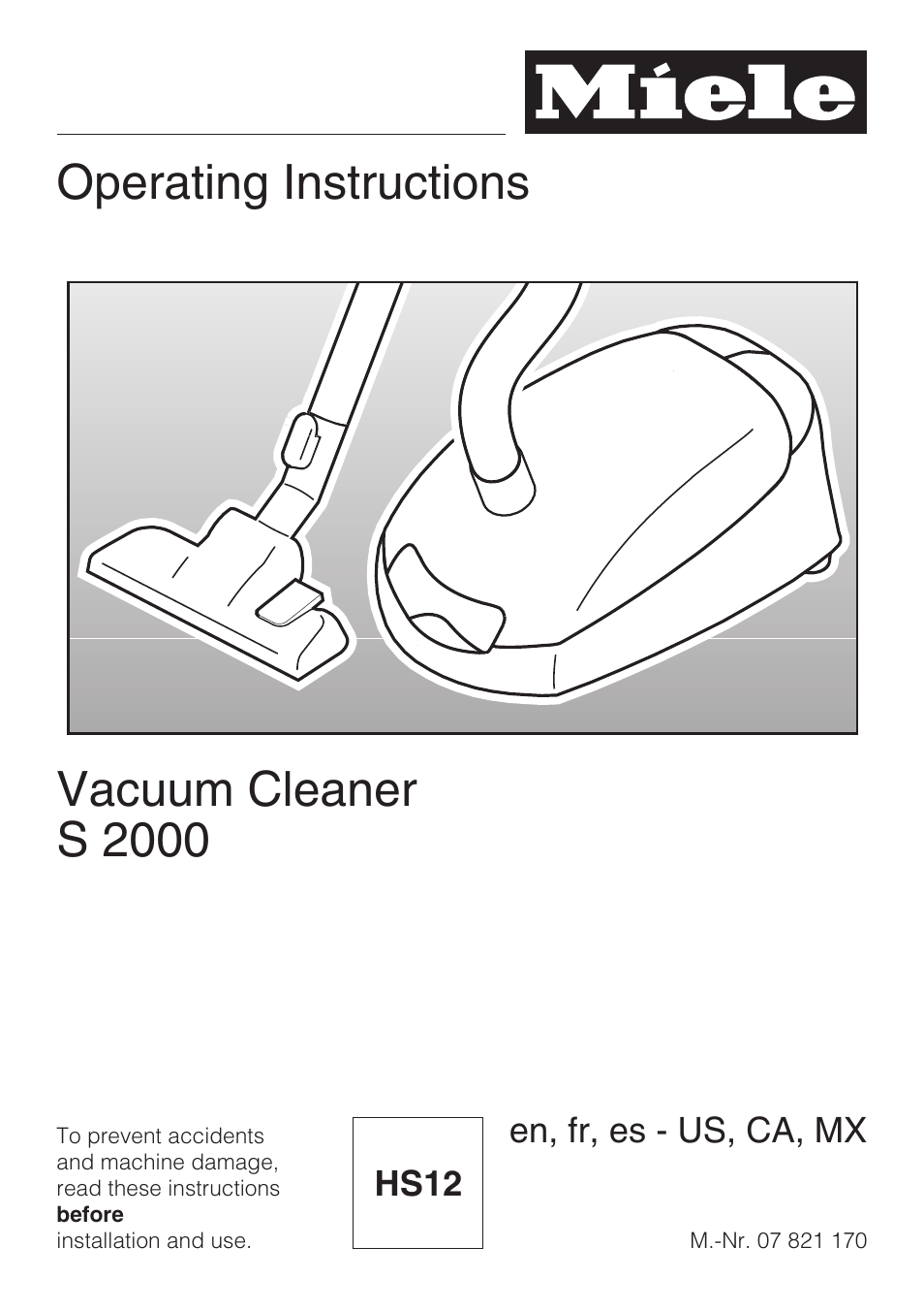 Miele Olympus S 2000 User Manual | 96 pages