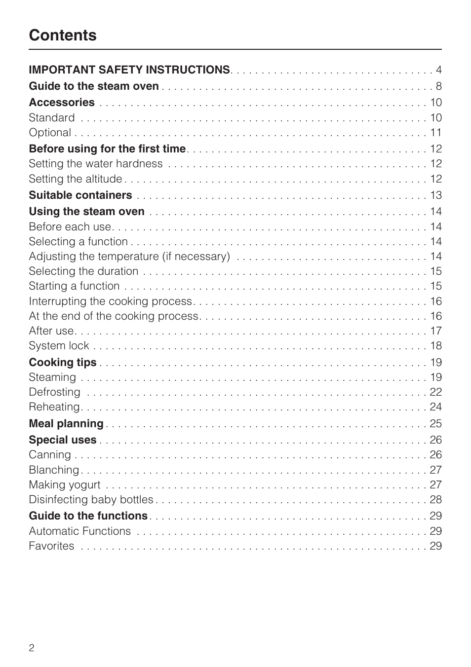 Miele DG 4088 User Manual | Page 2 / 56