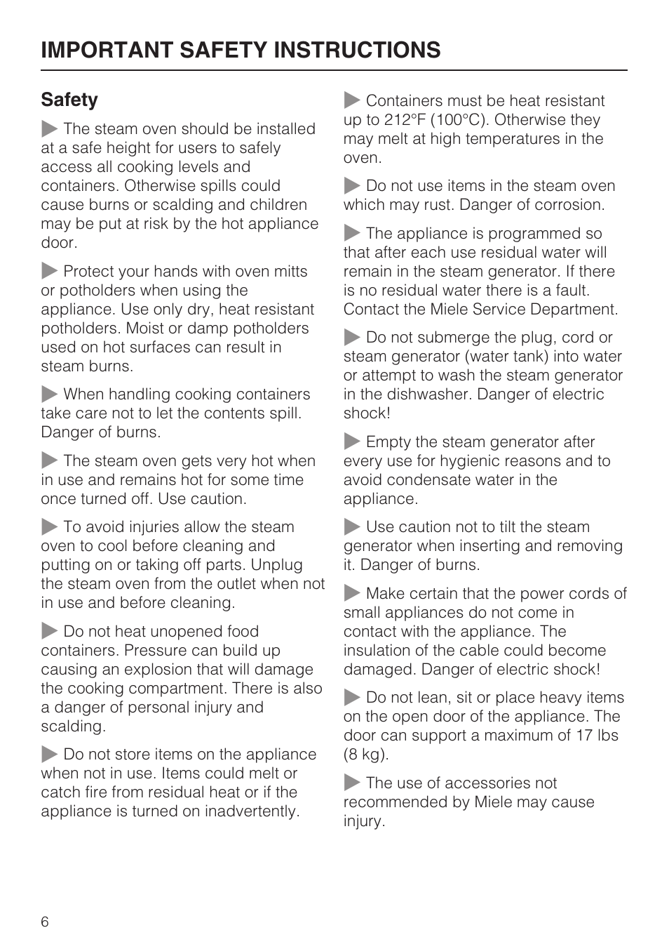 Important safety instructions | Miele DG 4088 User Manual | Page 6 / 56