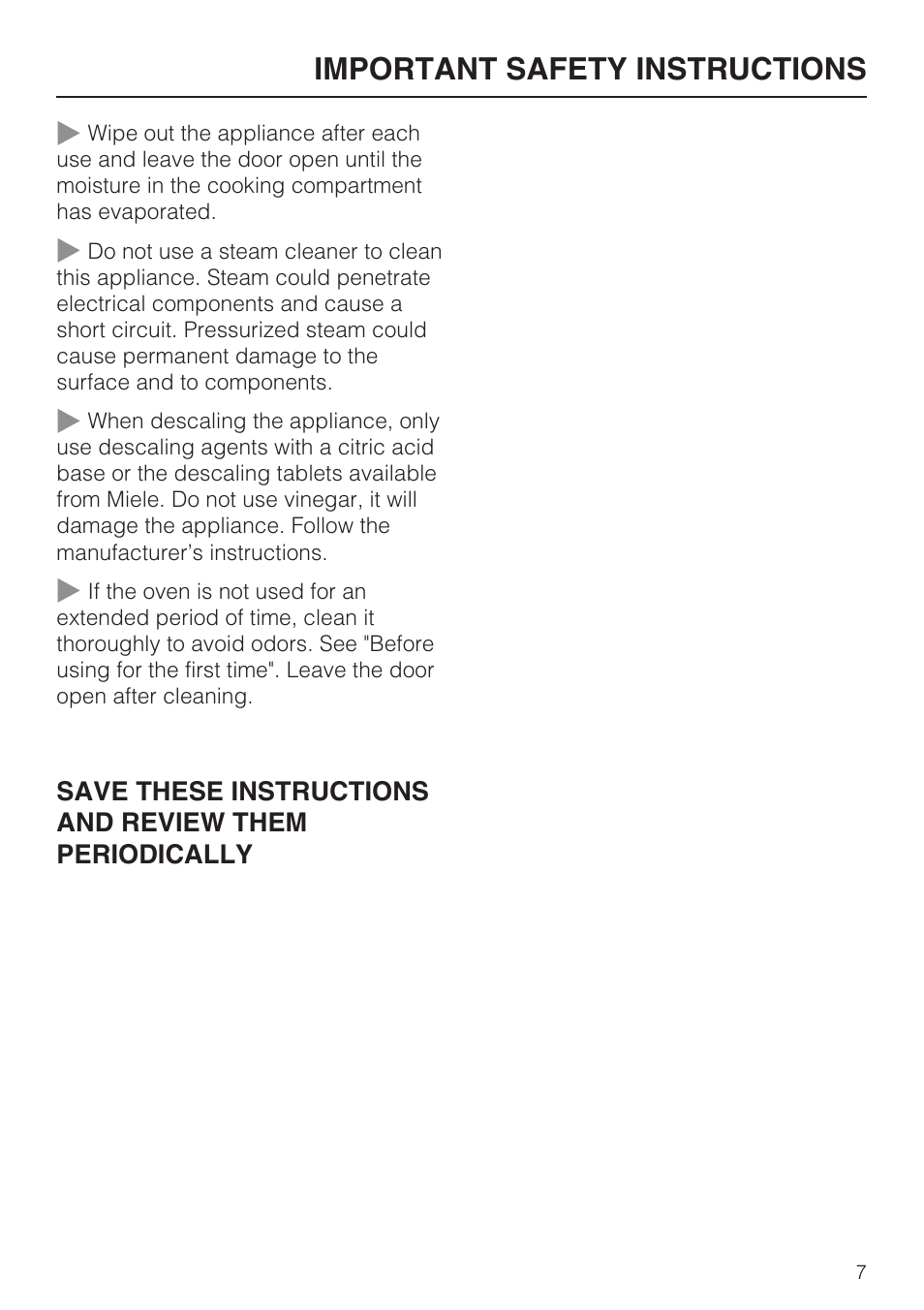 Important safety instructions | Miele DG 4088 User Manual | Page 7 / 56