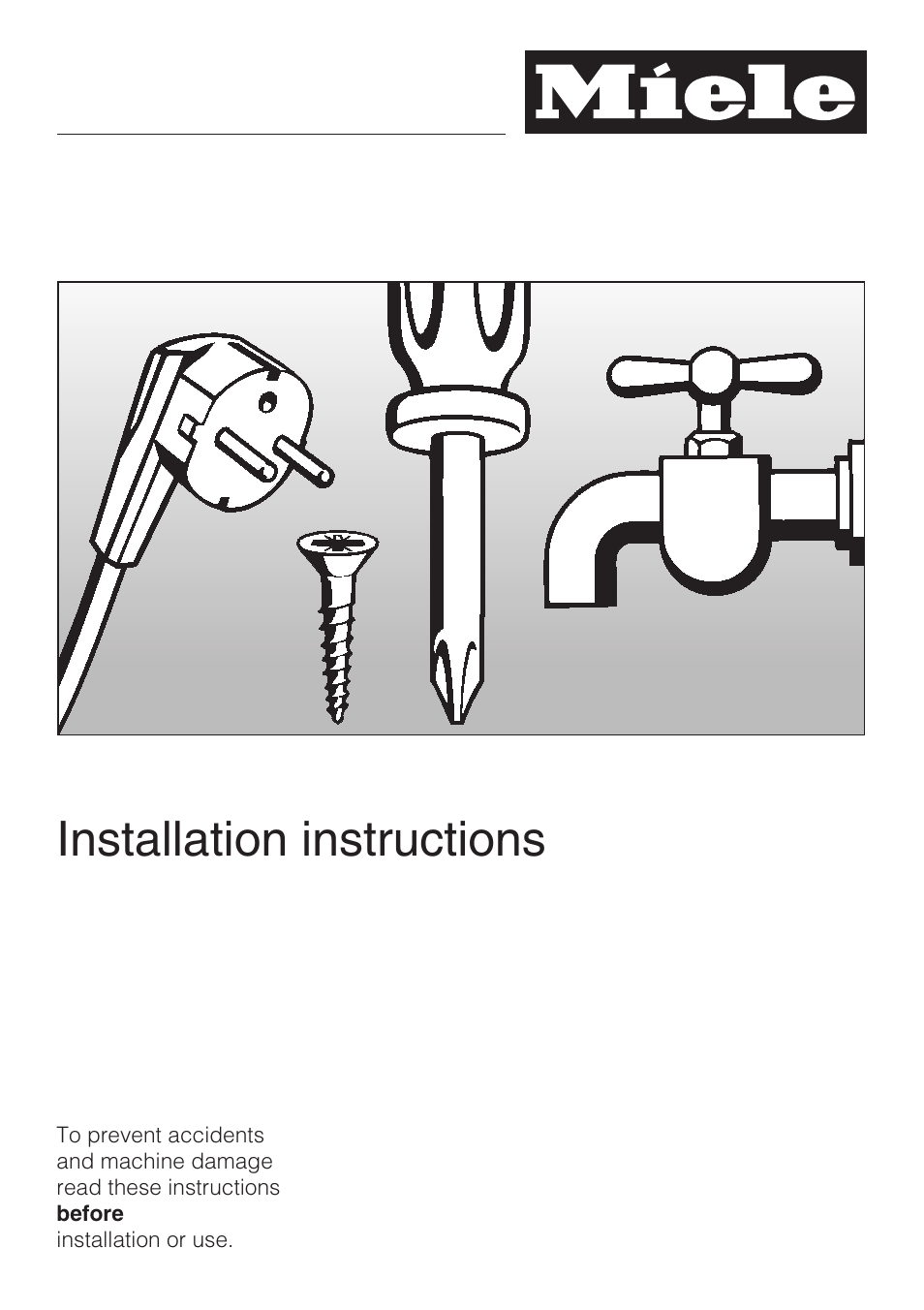 Installation instructions | Miele F1811SF User Manual | Page 43 / 72