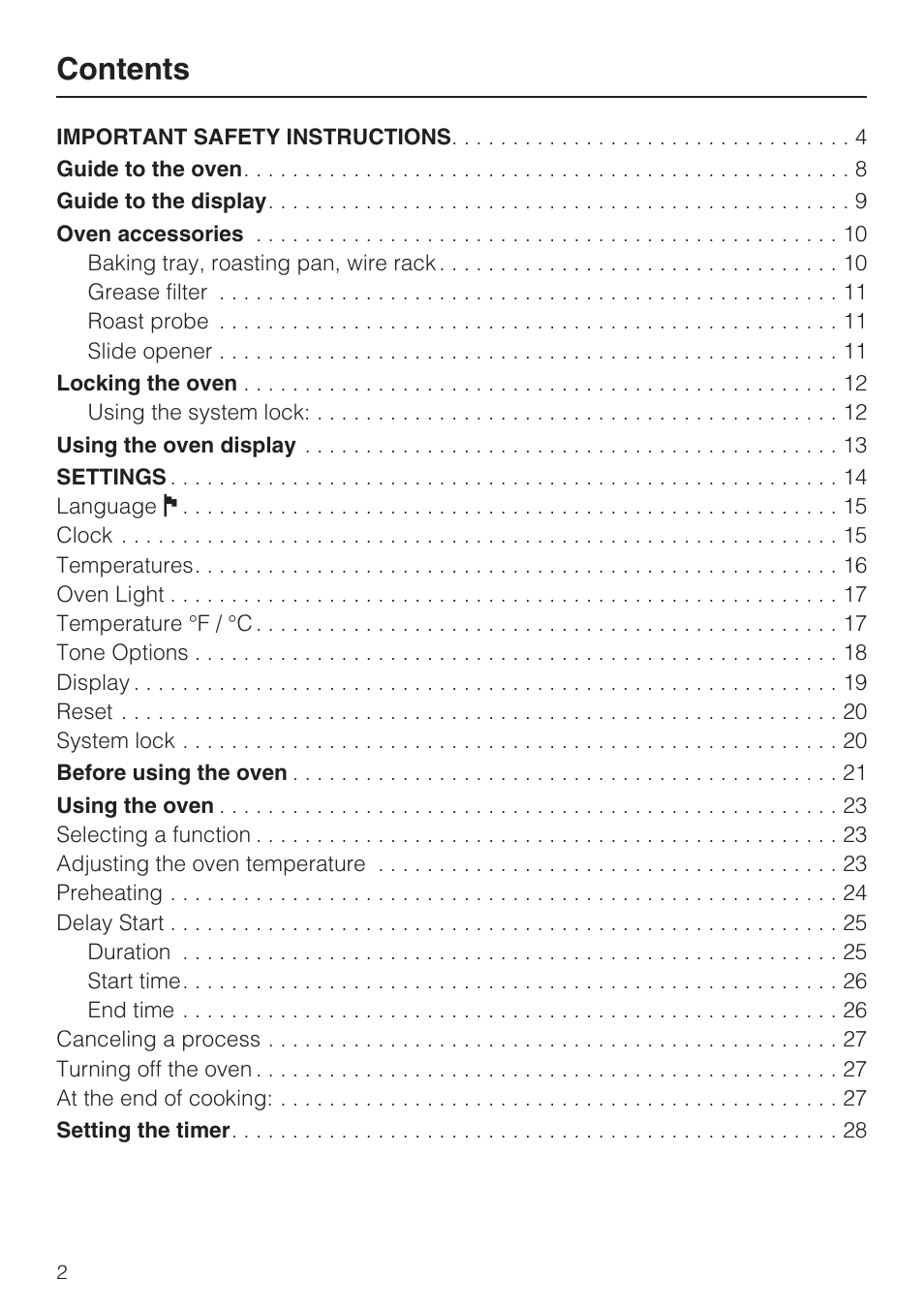 Miele H 4684 B User Manual | Page 2 / 76