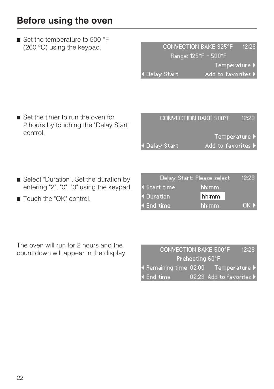 Before using the oven | Miele H 4684 B User Manual | Page 22 / 76