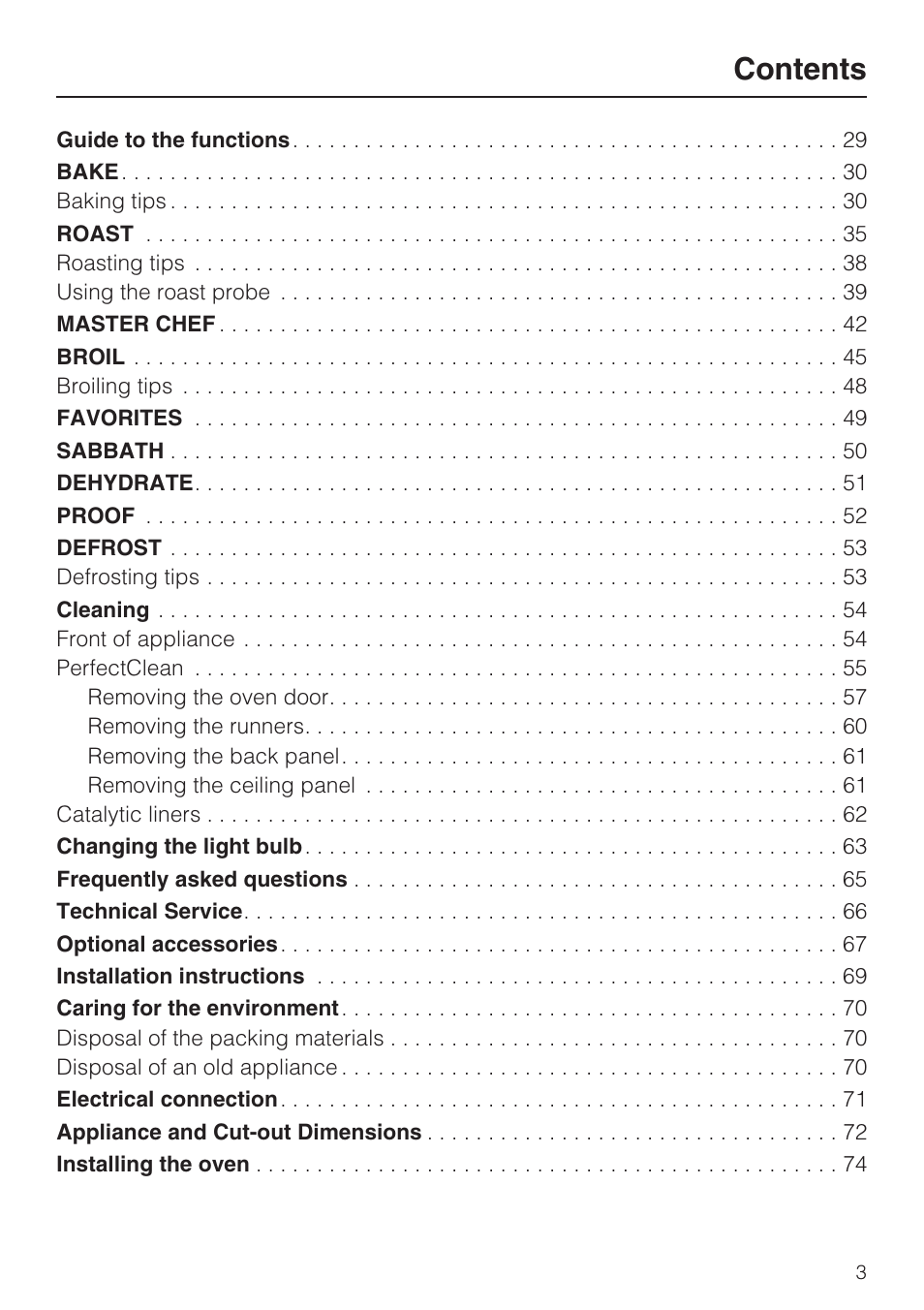 Miele H 4684 B User Manual | Page 3 / 76