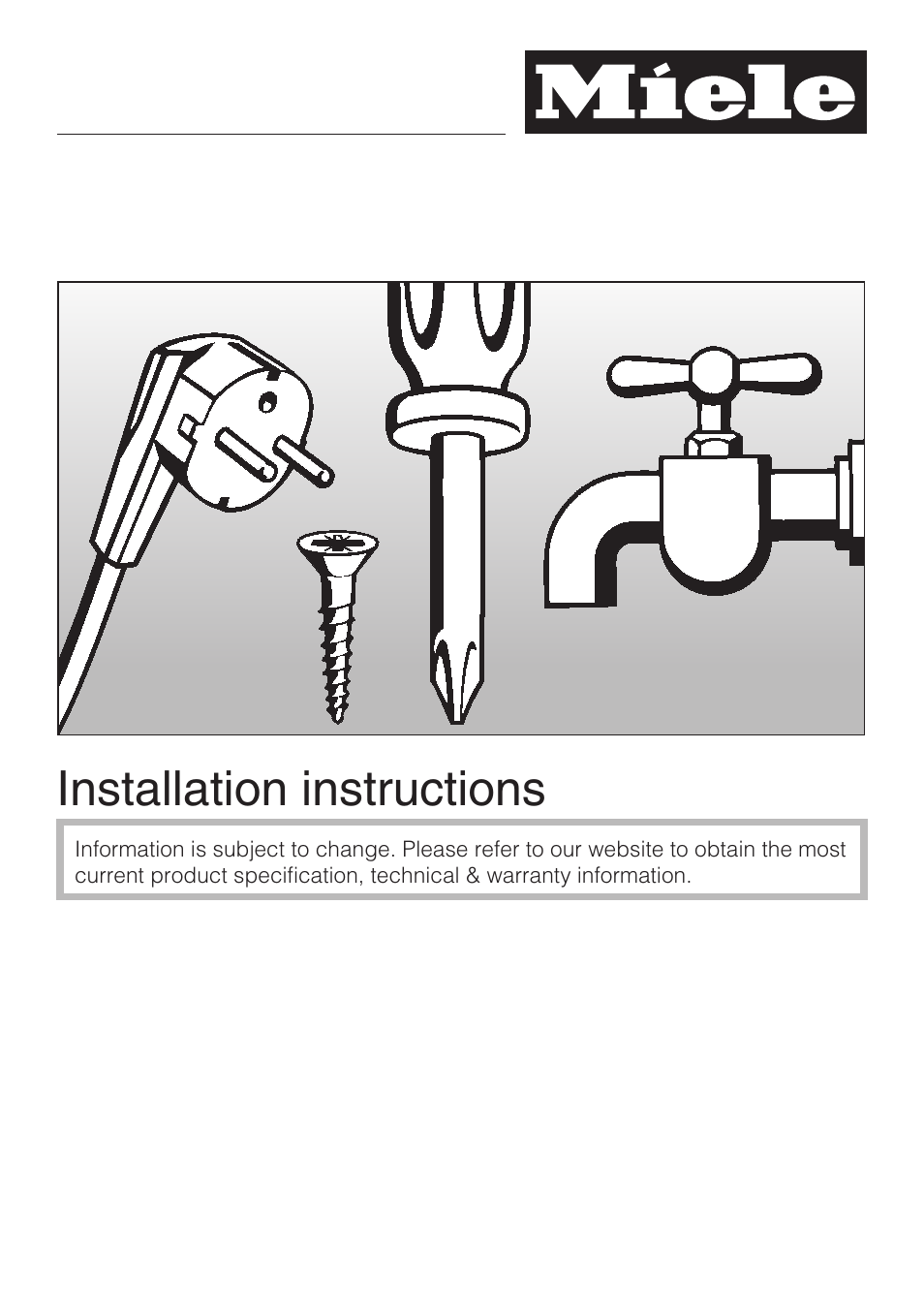 Installation instructions 67, Installation instructions | Miele CVA 4066 User Manual | Page 67 / 76