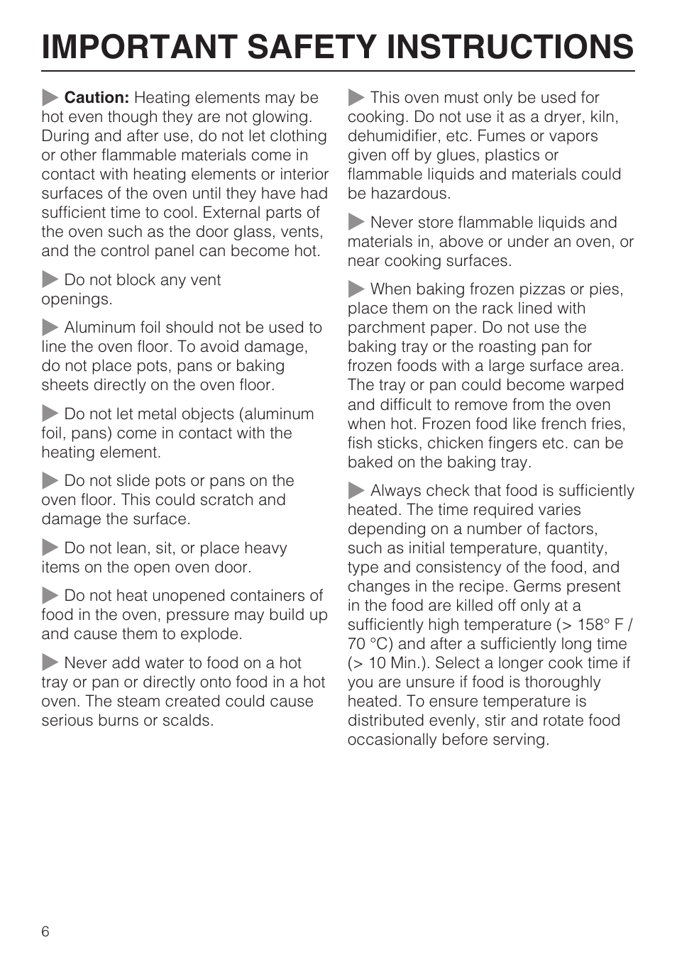 Important safety instructions | Miele H4842BP User Manual | Page 6 / 68