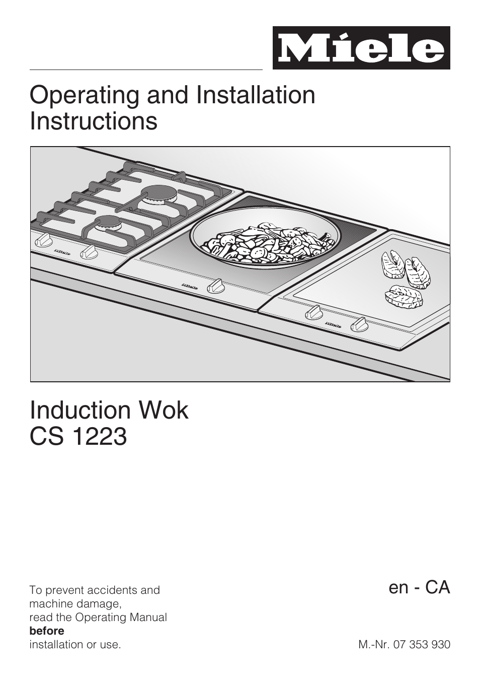 Miele INDUCTION WOK CS 1223 User Manual | 40 pages