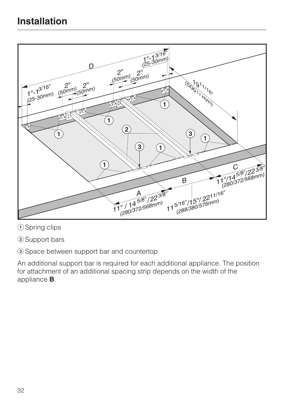 Ba a, Installation | Miele INDUCTION WOK CS 1223 User Manual | Page 32 / 40