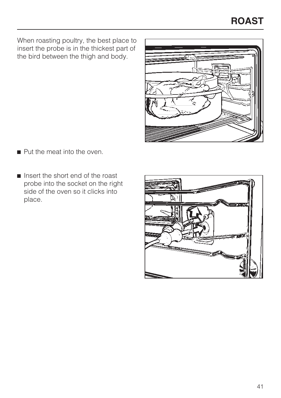 Roast | Miele H4780B User Manual | Page 41 / 76