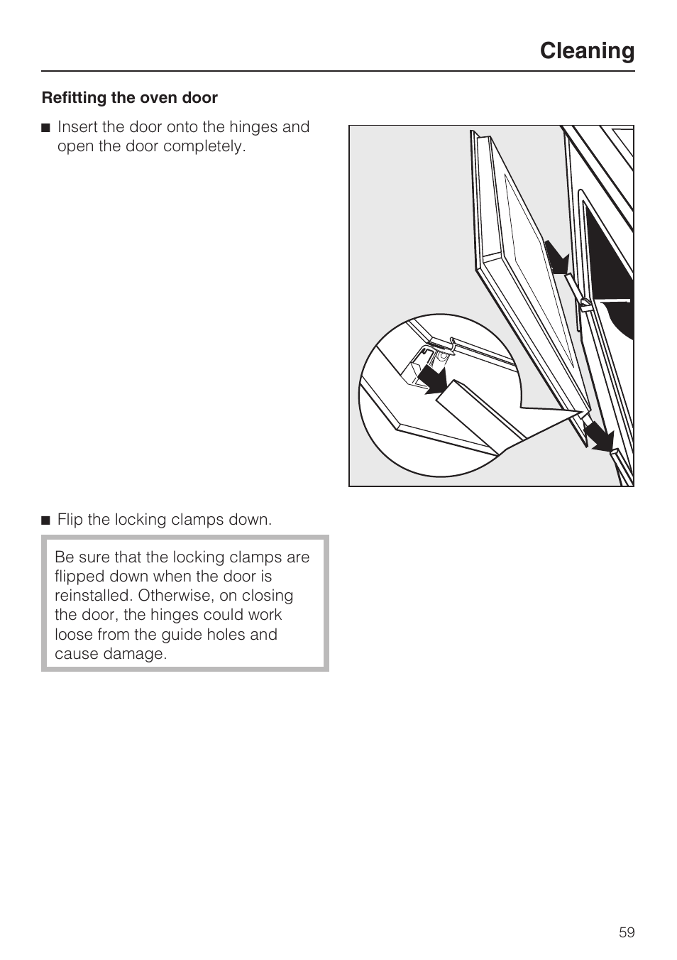 Cleaning | Miele H4780B User Manual | Page 59 / 76