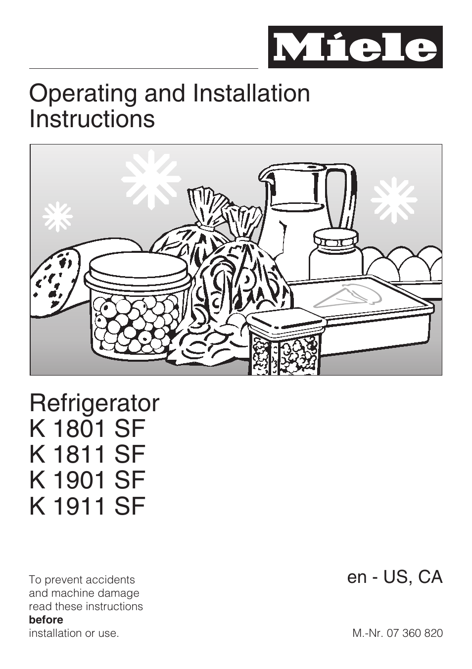 Miele K1911SF User Manual | 56 pages