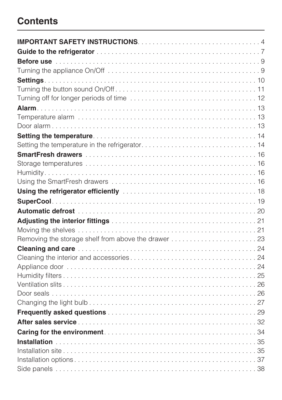Miele K1911SF User Manual | Page 2 / 56