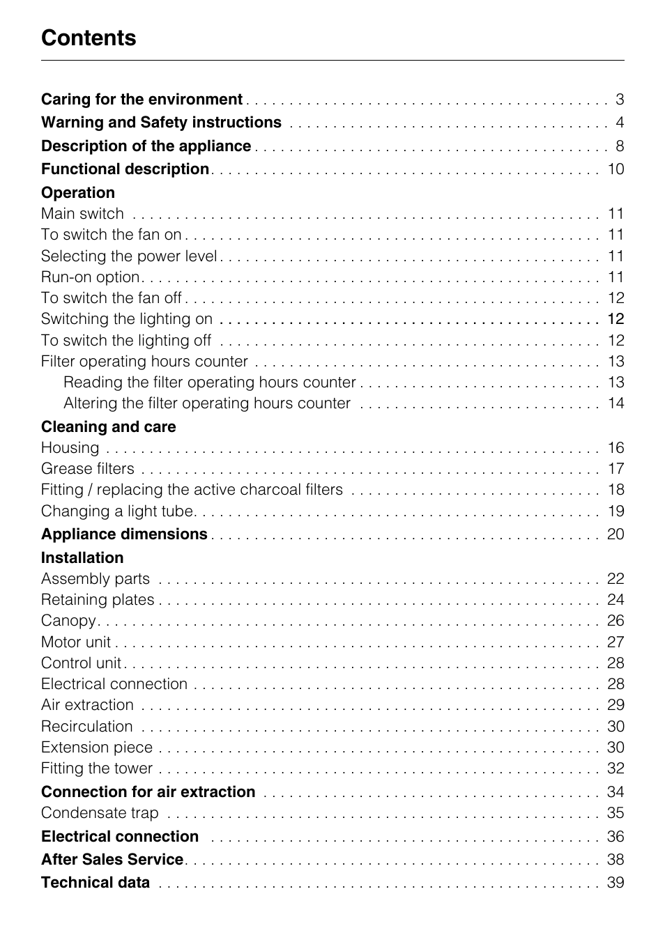 Miele DA 217-2 User Manual | Page 2 / 40