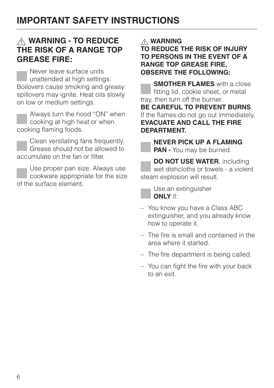 Important safety instructions | Miele DA 219-3 User Manual | Page 6 / 44