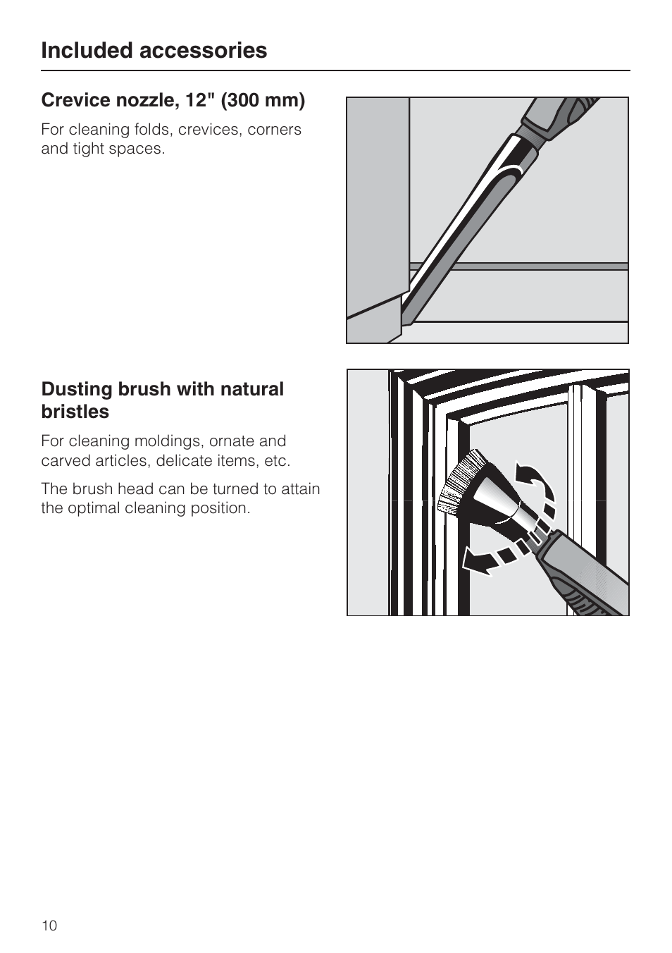 Included accessories | Miele S 7000 User Manual | Page 10 / 40