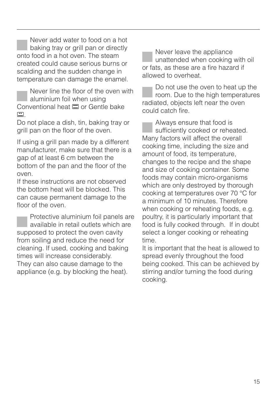 Warning and safety instructions | Miele H 4150 User Manual | Page 15 / 76