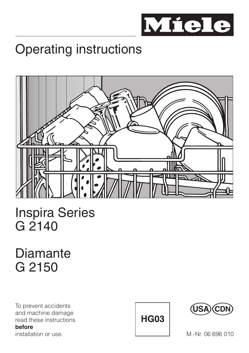 Miele INSPIRA SERIES G 2150 User Manual | 52 pages