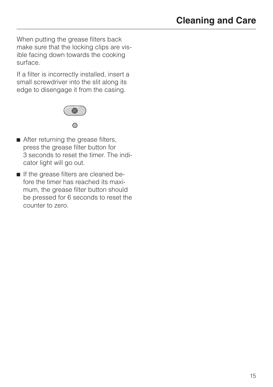Cleaning and care | Miele DA 229-2 User Manual | Page 15 / 40