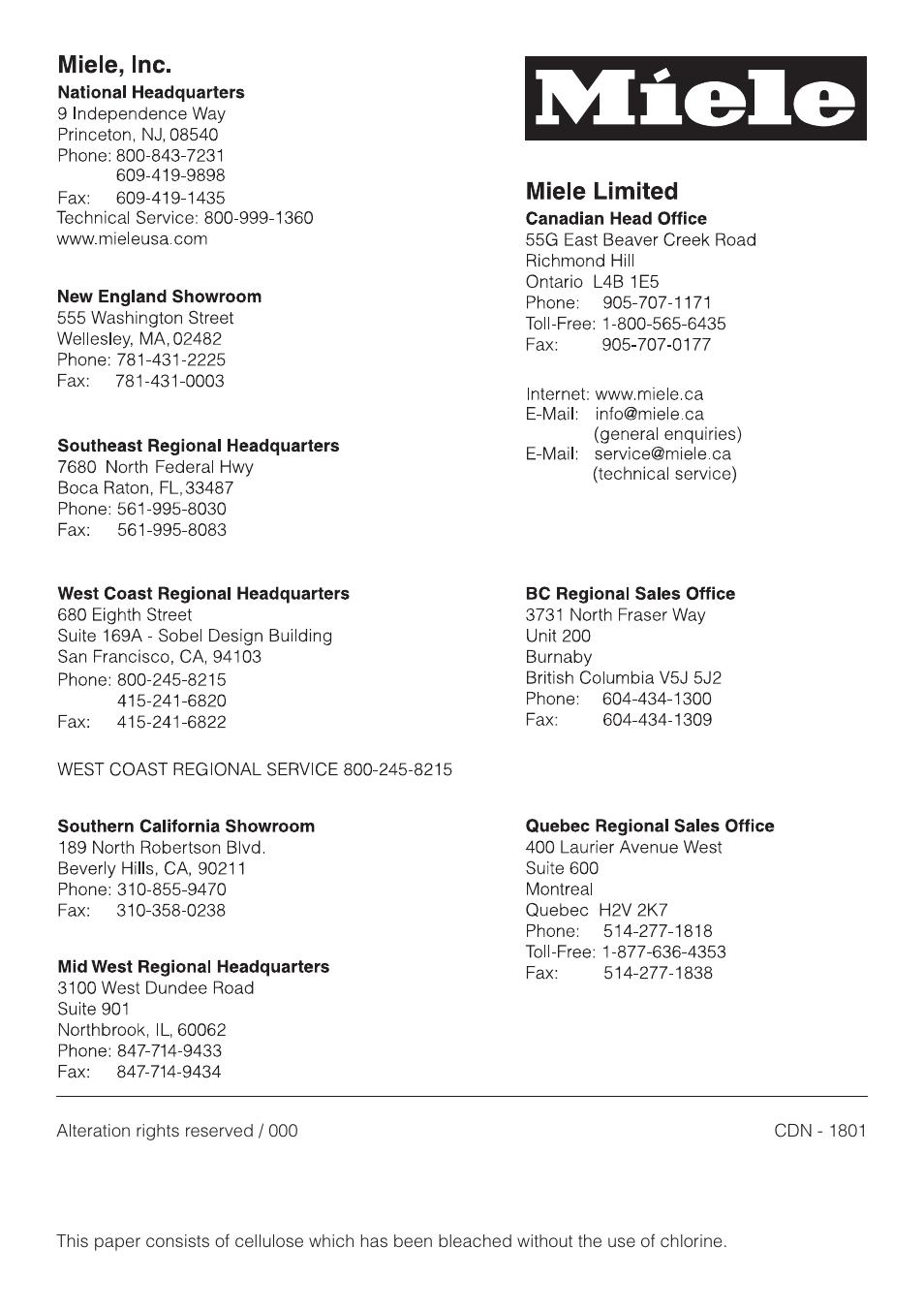 Miele DA 229-2 User Manual | Page 40 / 40