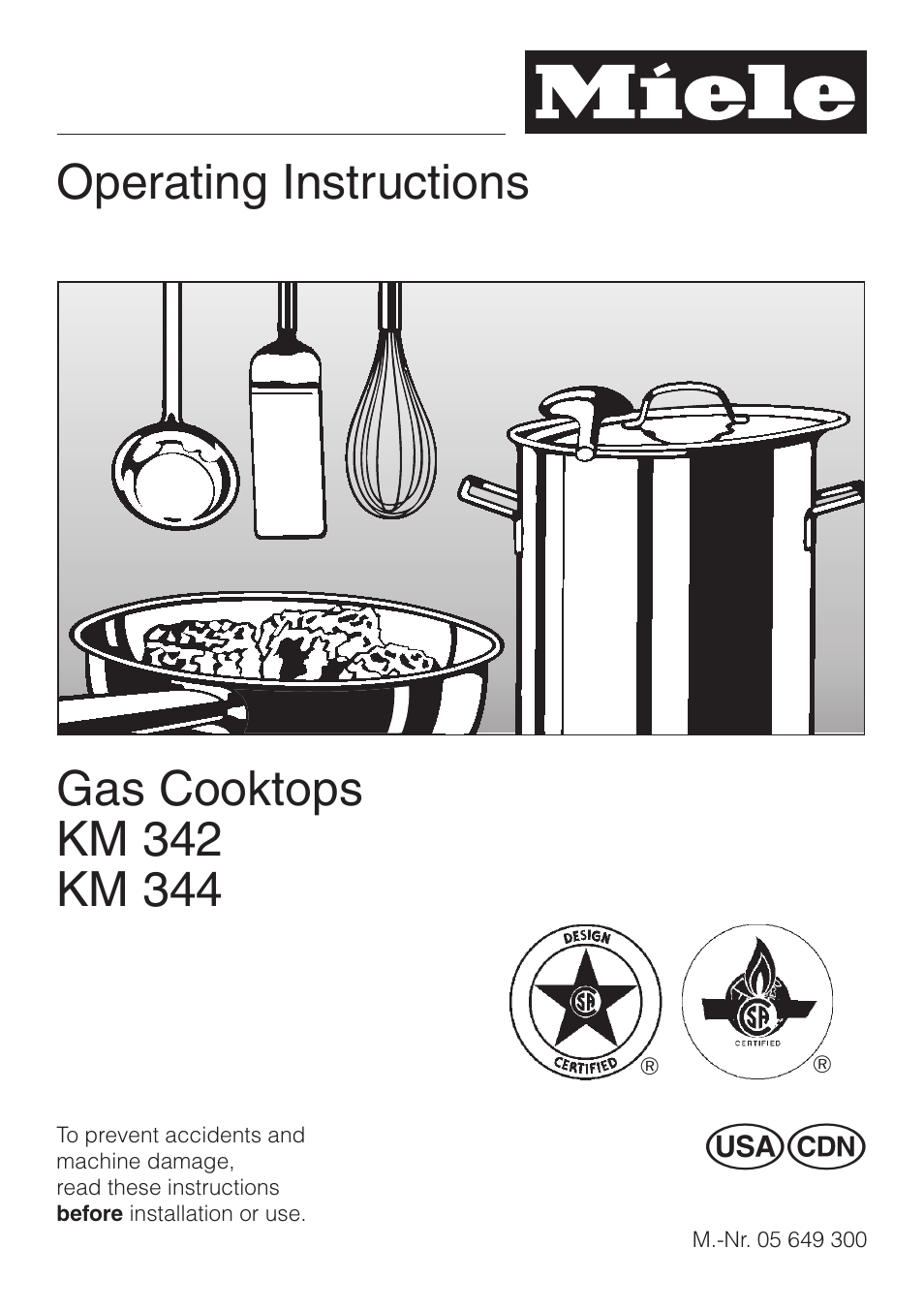 Miele KM 344 KM 342 User Manual | 24 pages