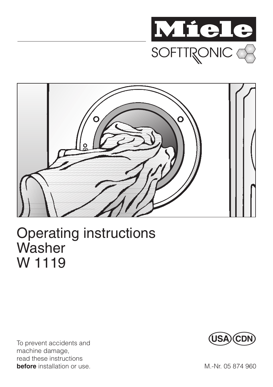 Miele W 1119 User Manual | 56 pages