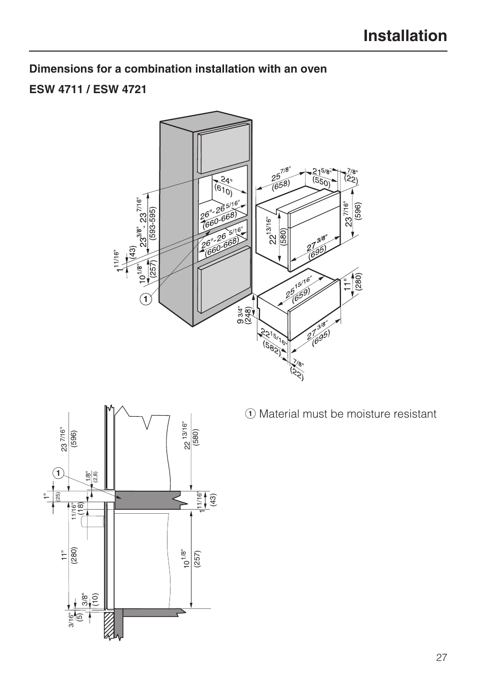 Installation | Miele ESW 4811 User Manual | Page 27 / 32